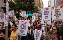 راهپیمایی یهودیان امریکا در حمایت از فلسطینیان در نیویورک