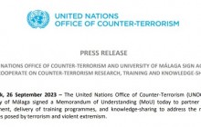 انعقاد قرارداد همکاری میان دفتر مبارزه با تروریسم سازمان ملل و دانشگاه مالاگا