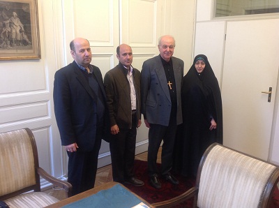 دیدار اعضای انجمن دفاع از قربانیان تروریسم با اسقف اعظم شهر ژنو