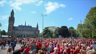 معترضان هلندی: برای غزه یک خط قرمز ایجاد کنید